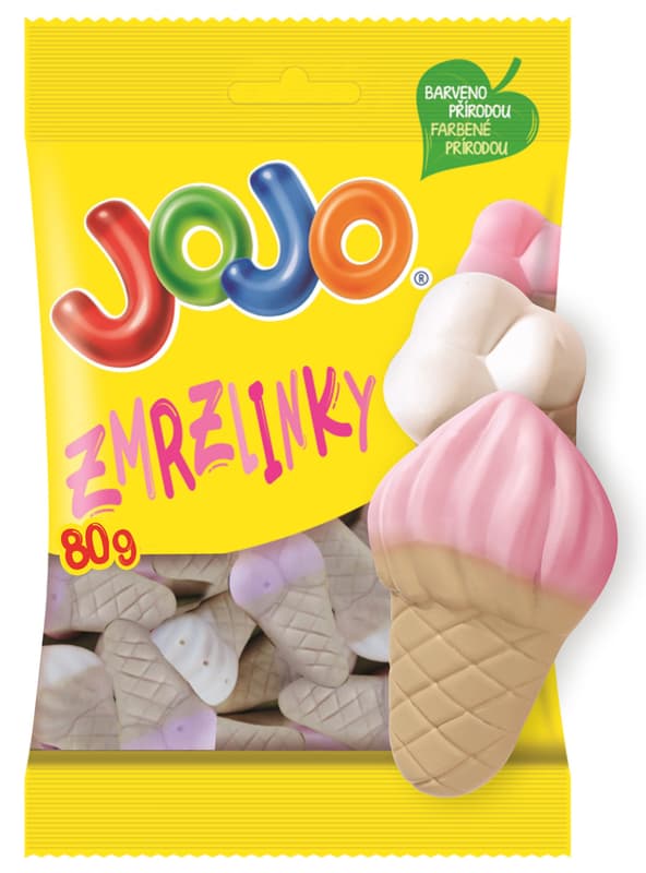 Jojo Zmrzlinky pěnové želé bonbóny s ovocnými příchutěmi