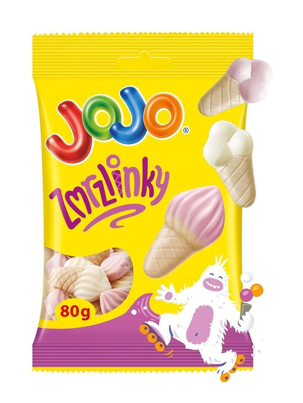 Jojo Ice cream foam jelly candies with fruit flavors