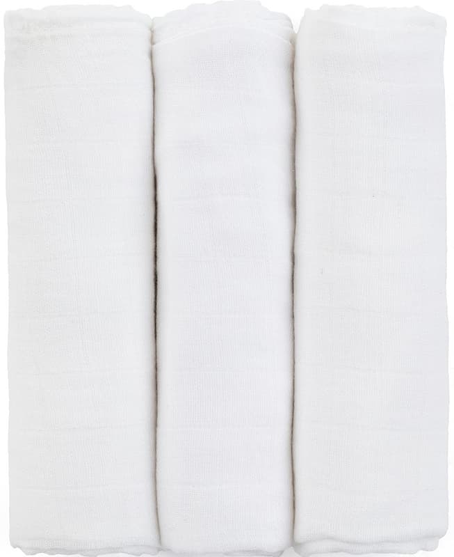 Petite & Mars Sada bambusových mušelínových plen Moussy Total White