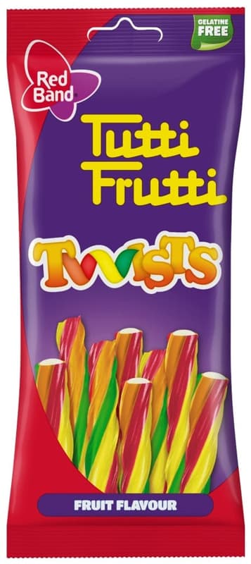 Red Band Tutti Frutti Twists želé pendreky