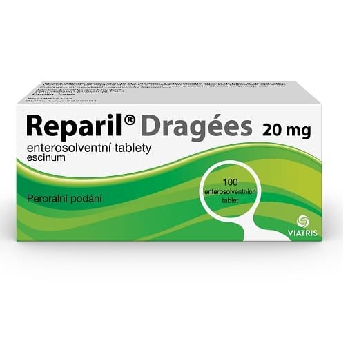 REPARIL- DRAGÉES 20MG enterosolventní tableta 100