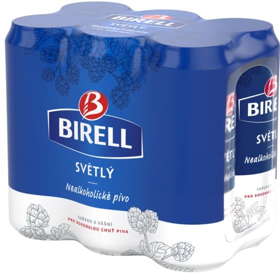 Birell Světlý 6×0,5 l plech