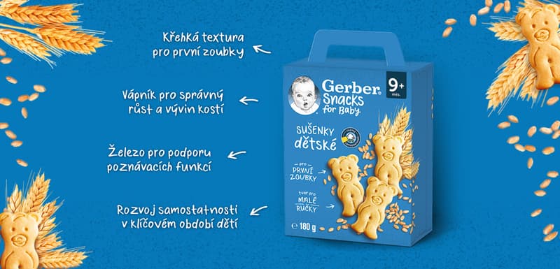 Gerber Snacks dětské sušenky