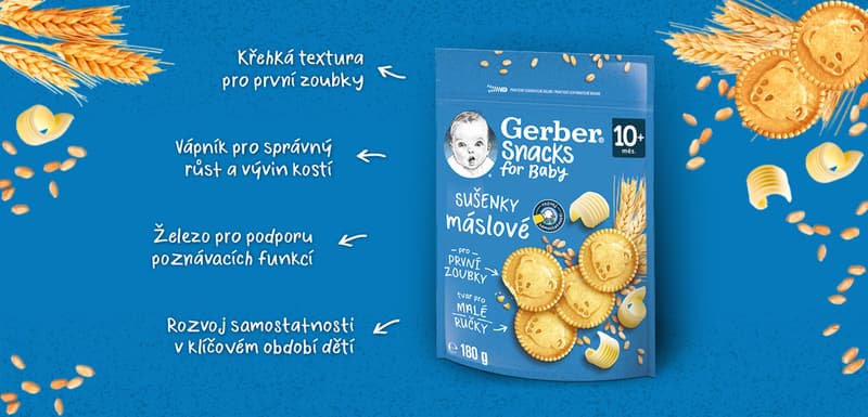 Gerber Snacks máslové sušenky