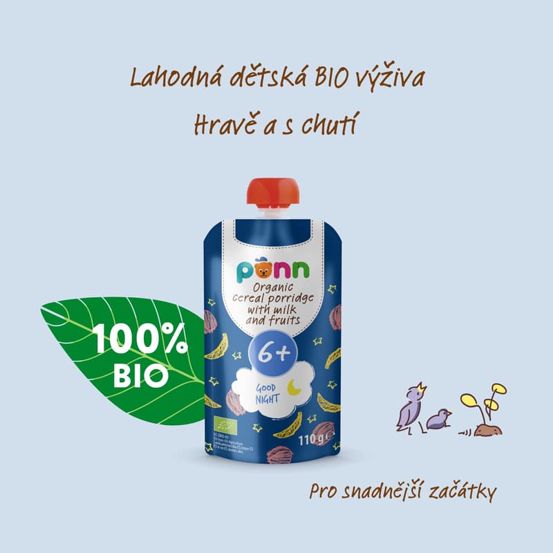 Salvest Põnn BIO Cereal porridge with milk and fruits 110g