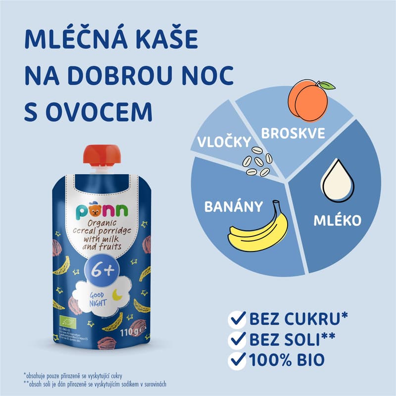 Salvest Põnn BIO Cereal porridge with milk and fruits 110g