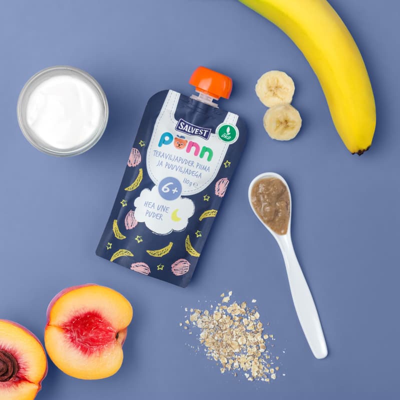 Salvest Põnn BIO Cereal porridge with milk and fruits 110g