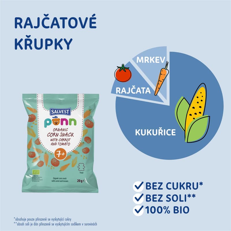 Salvest Põnn BIO Rajčatové křupky