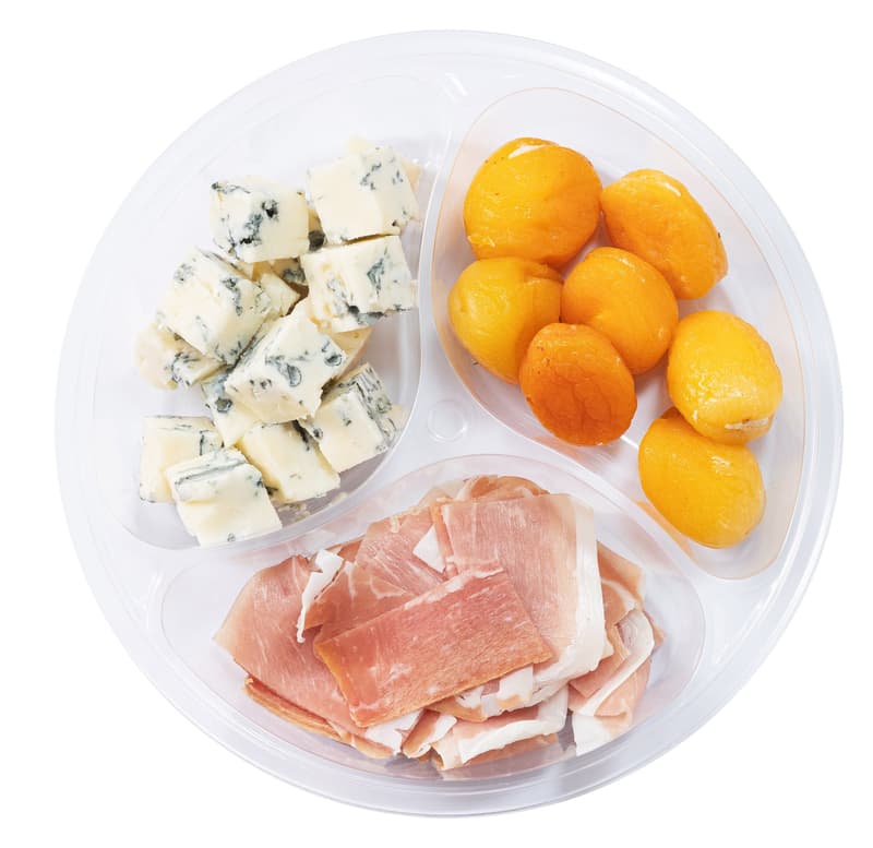 Rohlik.cz Tapas mix prosciutto crudo, gorgonzola, plněné meruňky