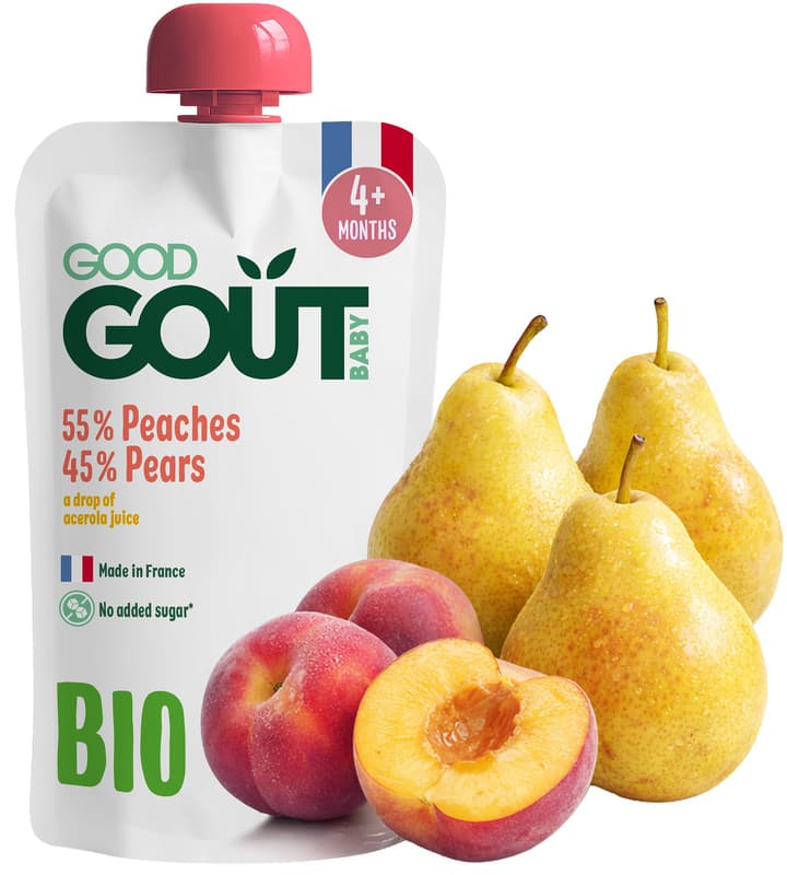 Good Gout BIO Kapsička broskev s hruškou