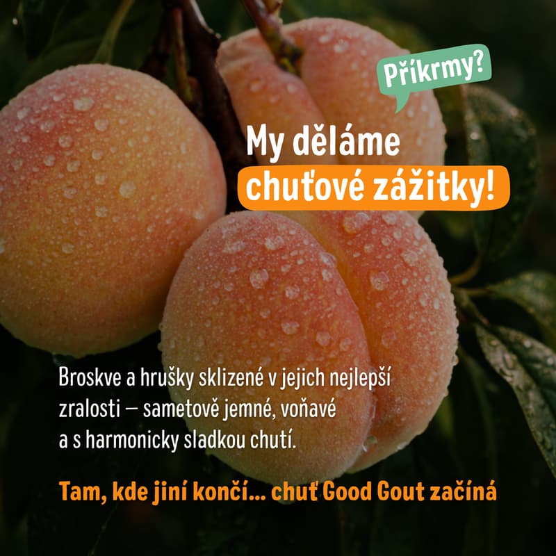 Good Gout BIO Kapsička broskev s hruškou