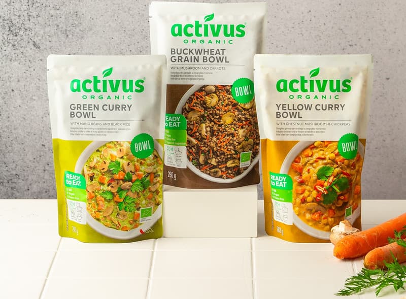 Activus BIO Green curry bowl se zeleným kari kořením, fazolemi mungo a černou rýží