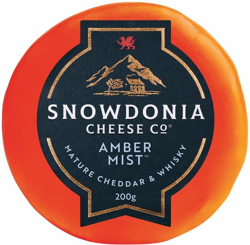 Snowdonia Amber mist Mature Cheddar with Whisky
