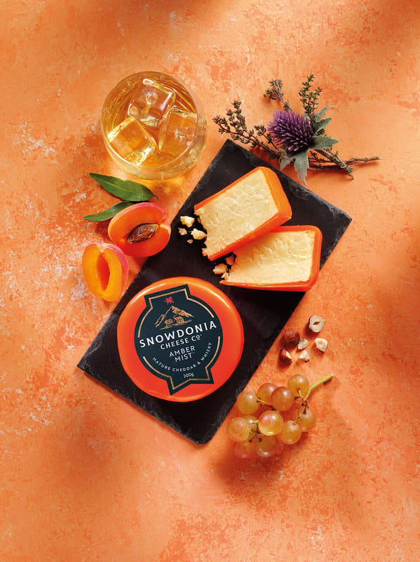 Snowdonia Amber mist Mature Cheddar with Whisky
