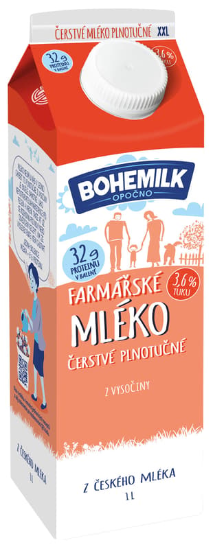 Bohemilk Čerstvé plnotučné farmářské mléko