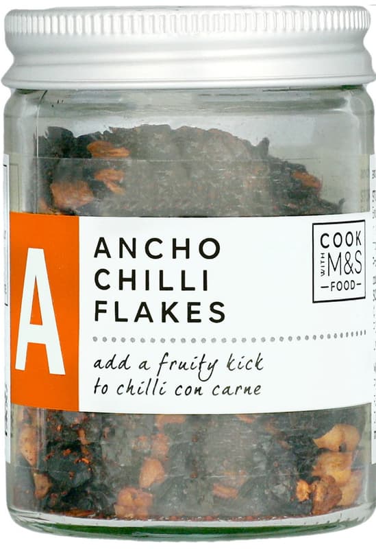 Marks & Spencer Vločky chilli papriček odrůdy Ancho s lehce uzeným aroma