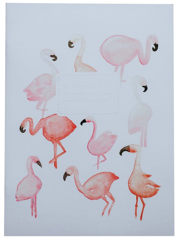 Be Nice ecological school notebook lined A5, 524, flamingos
