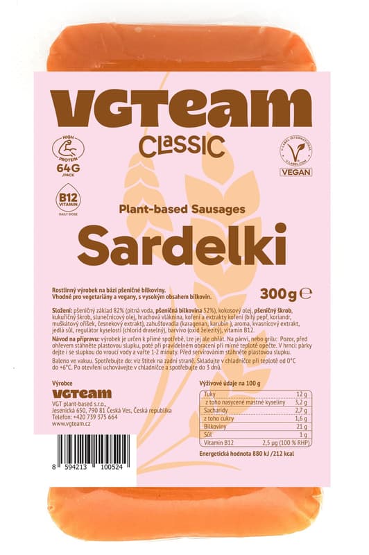 Gonsky Plant-based sausages Sardelki
