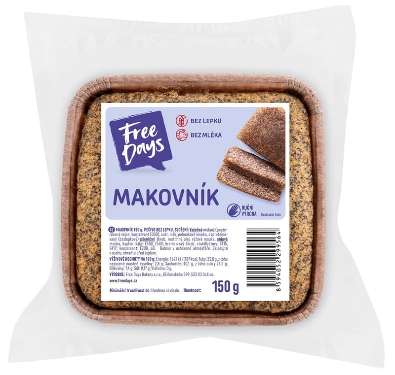 Free Days Makovník bez lepku