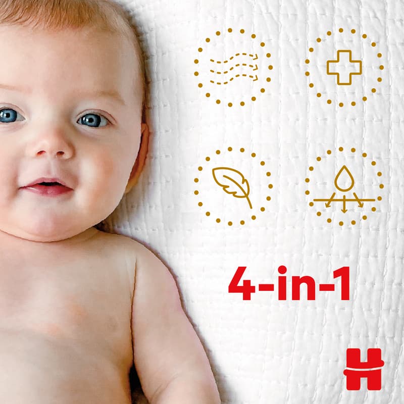 Huggies® Extra Care jednorázové plenky 2 (3–6 kg)