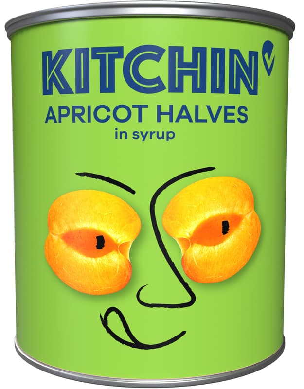 Kitchin Apricots in slightly sweet pickle, peeled, halved