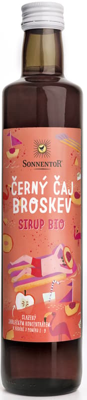 Sonnentor Organic Black Tea-Peach Ice Tea Syrup 