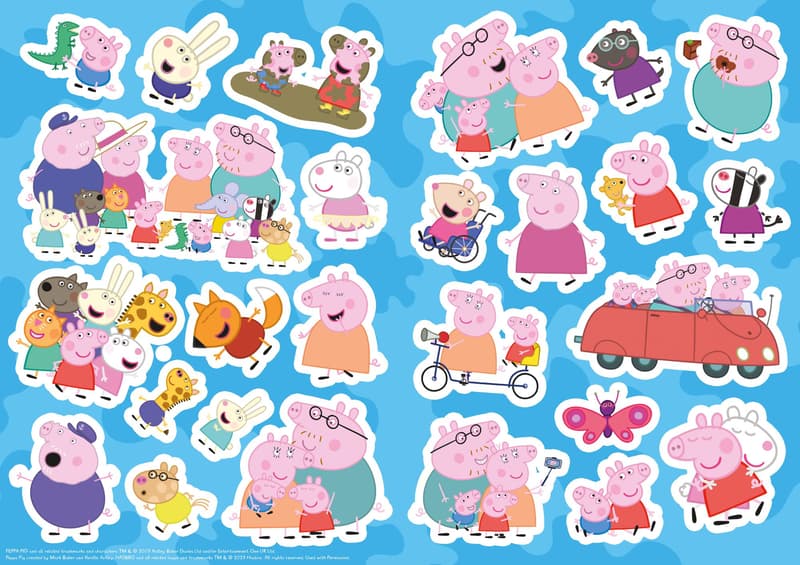 Disney Coloring pages A4 with stickers Peppa Pig 