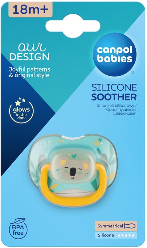 Canpol babies Pacifier silicone symmetrical Exotic animals koala 18+ months