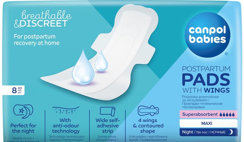 Canpol babies Postpartum pads with night wings
