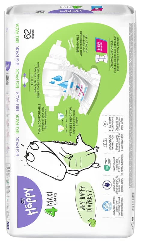 Bella Baby Happy Disposable baby diapers maxi 8-14 kg (size 4)