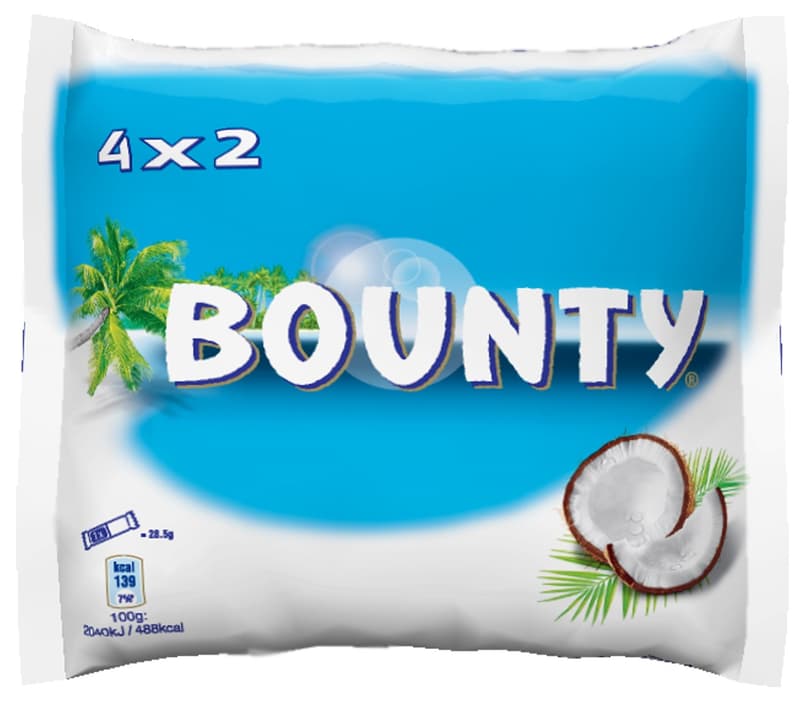 Bounty Kokosová tyčinka v mléčné čokoládě 4 x 57g