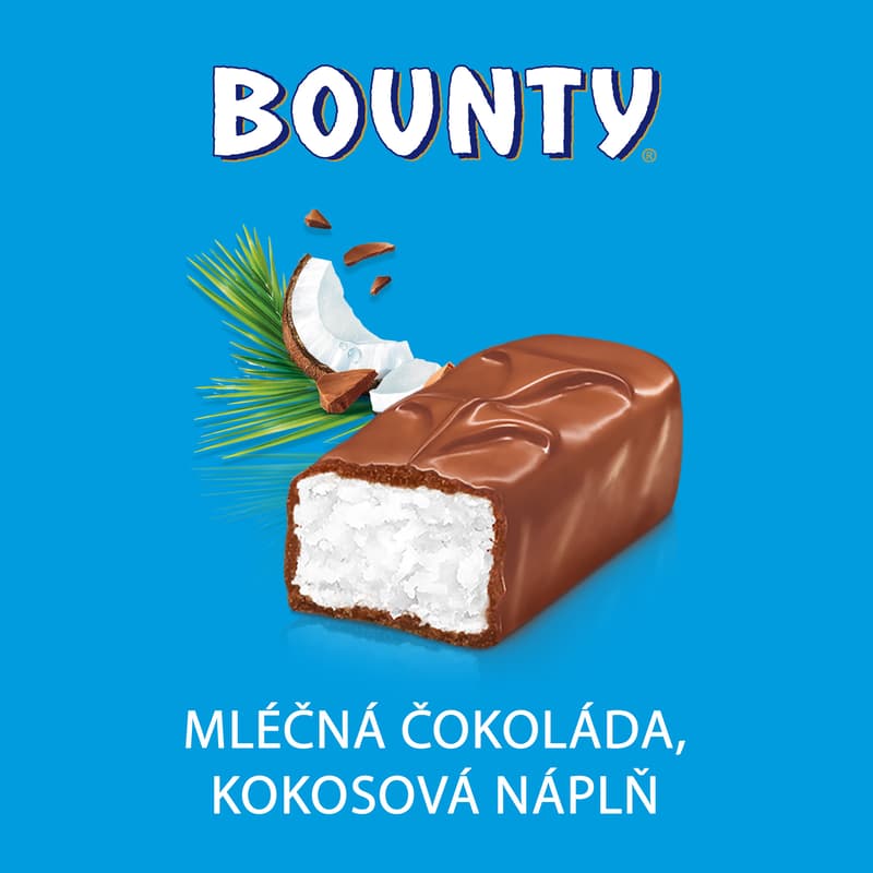 Bounty Kokosová tyčinka v mléčné čokoládě 4 x 57g
