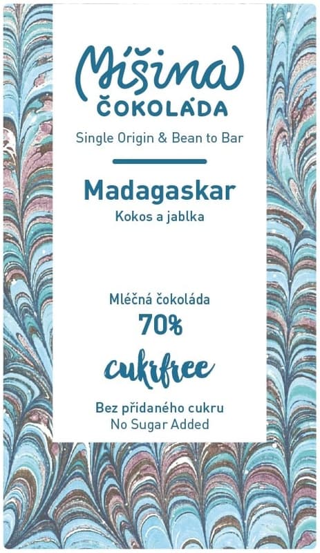Míšina čokoláda Milk Chocolate 70% Coconut and Apples No Added Sugar