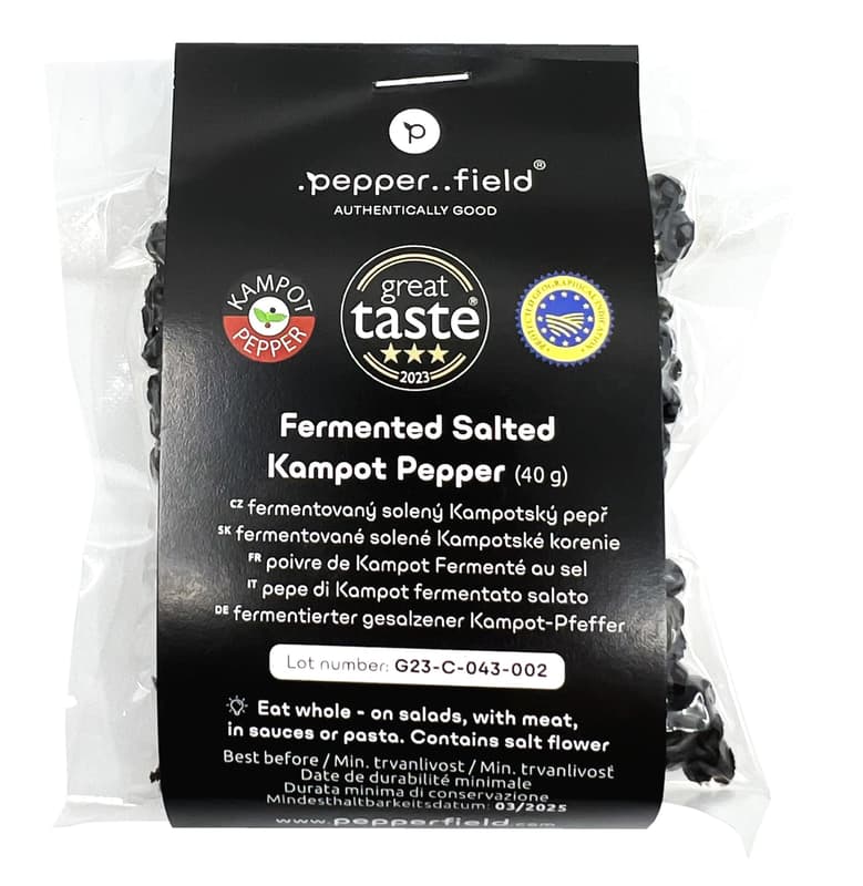 .pepper..field Fermentovaný solený Kampotský pepř malý Prezidentská edice