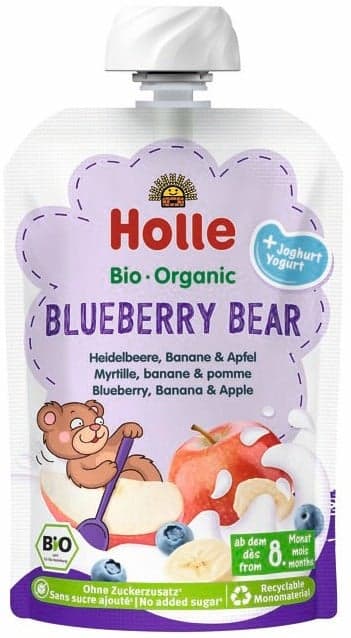 Holle BIO Kapsička ovoce s jogurtem Blueberry bear