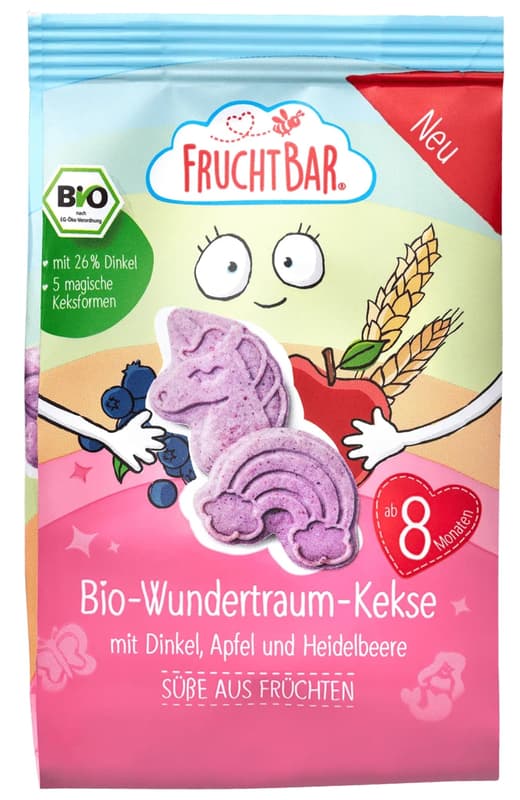 FruchtBar BIO Spelled butter cookies with Unicorn fruit