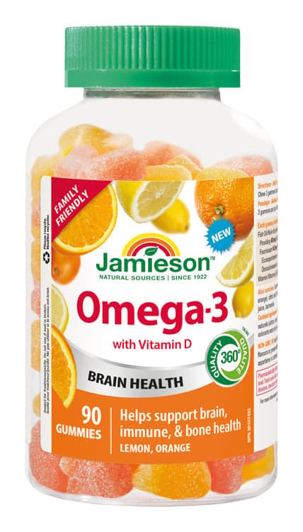 JAMIESON Omega-3 Gummies želatinové pastilky 90ks