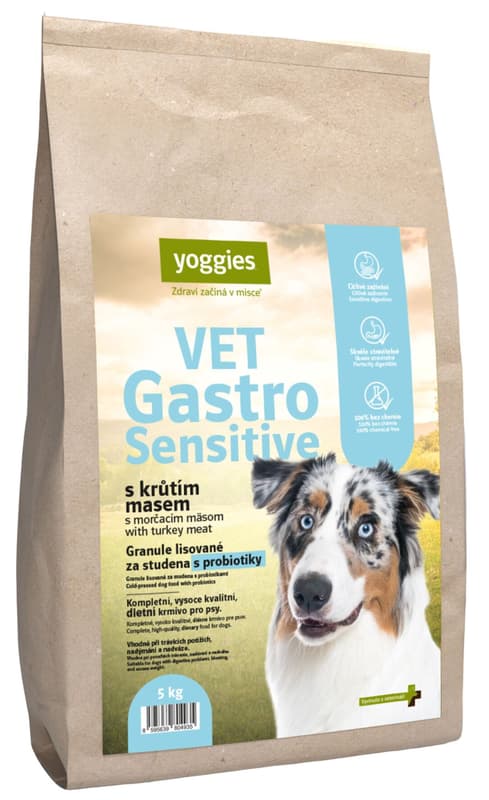 Yoggies VET Gastro Sensitive with turkey meat - granules with probiotics for dogs