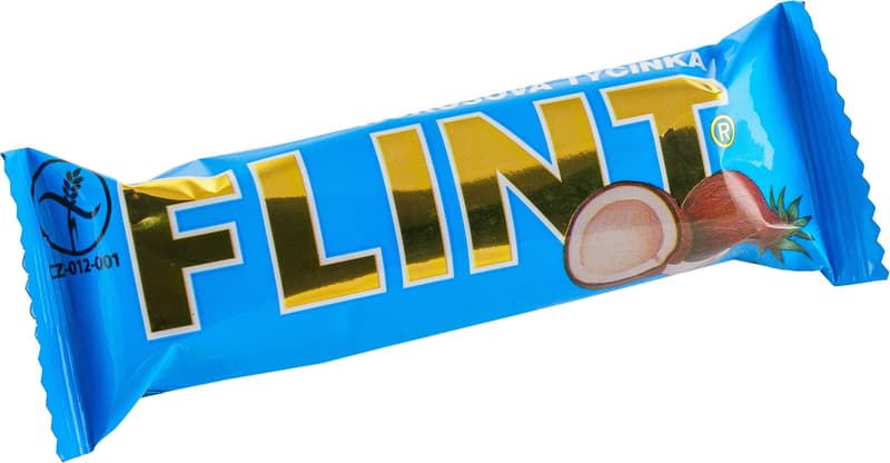 Flint with dark coating