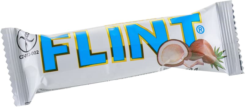 Flint with white coating