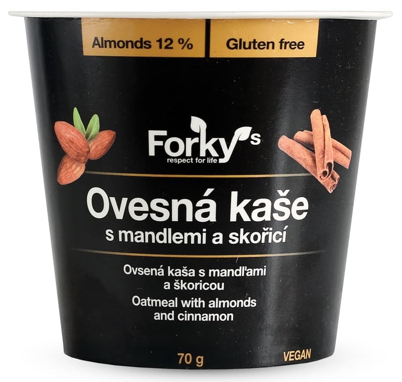 Forky's Ovesná kaše s mandlemi a skořicí