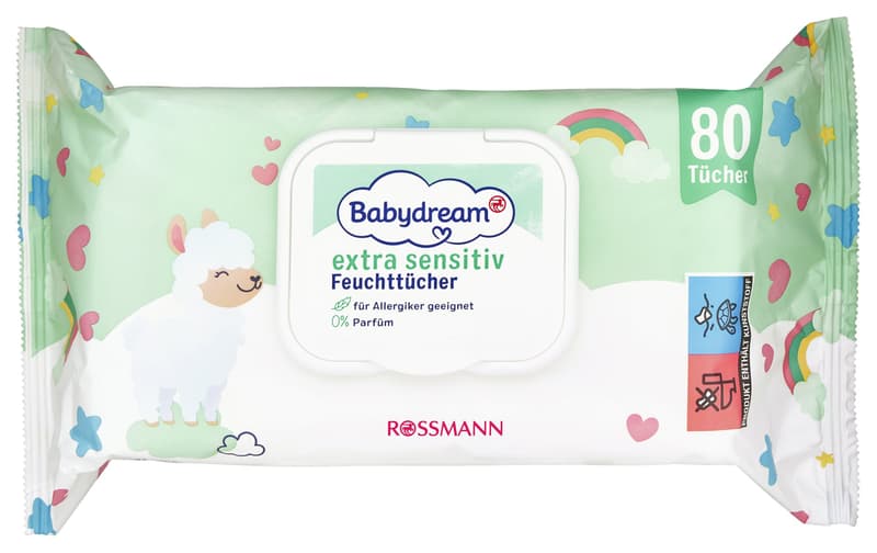 Babydream Vlhčené ubrousky extra sensitive klip