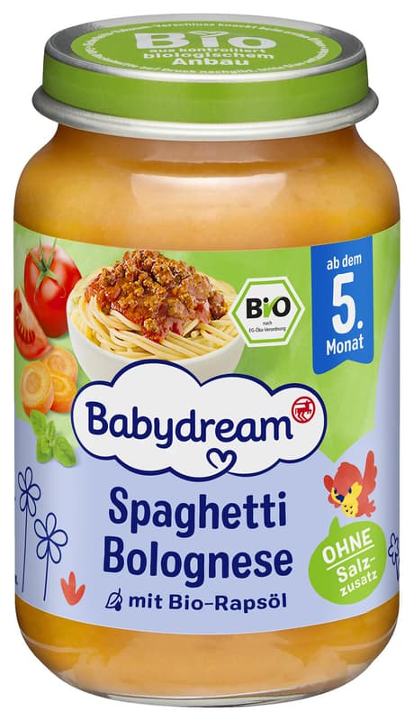 Babydream Meat and vegetable side dish of spaghetti Bolognese