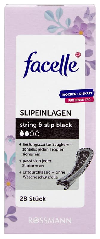 Facelle String & Slip slipové vložky černé