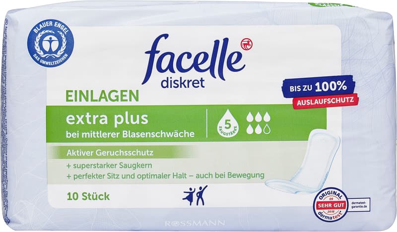 Facelle Extra Plus discreet incontinence pads