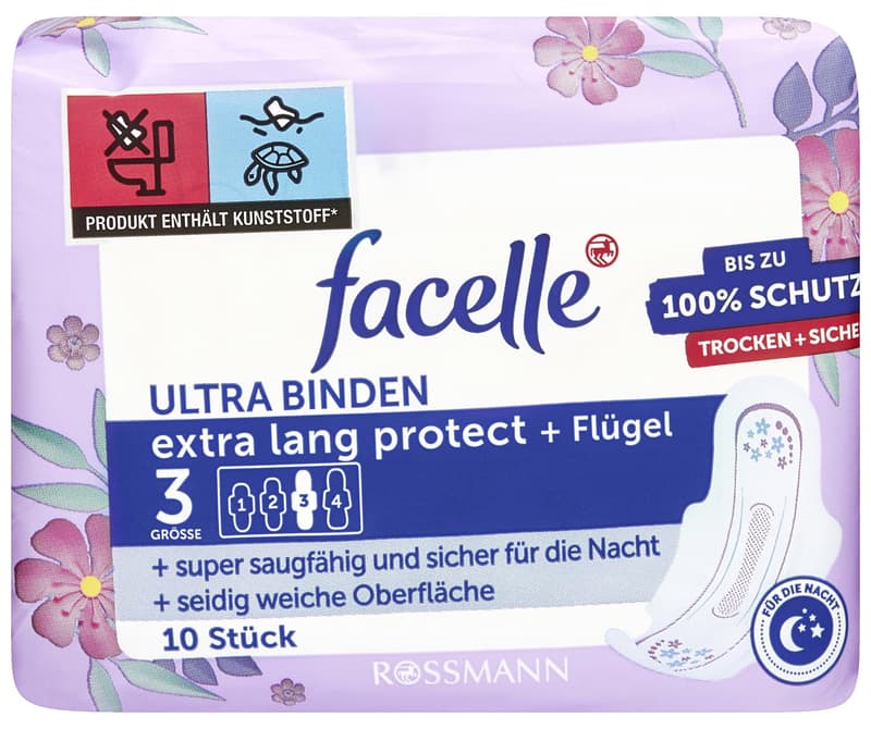 Facelle Ultra dámské vložky s křidélky na noc