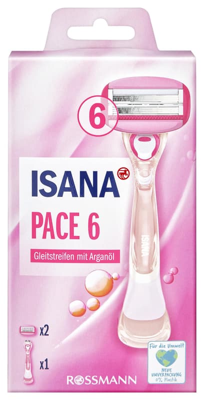 Isana Pace women's shaver with six blades