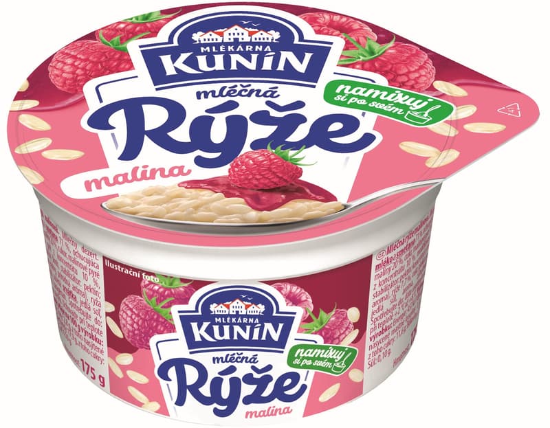 Mlékárna Kunín Milk rice raspberry