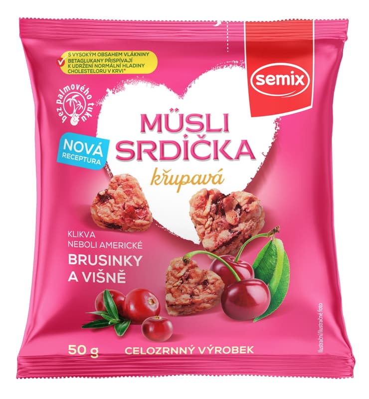 Semix Hearts with cranberries and sour cherries