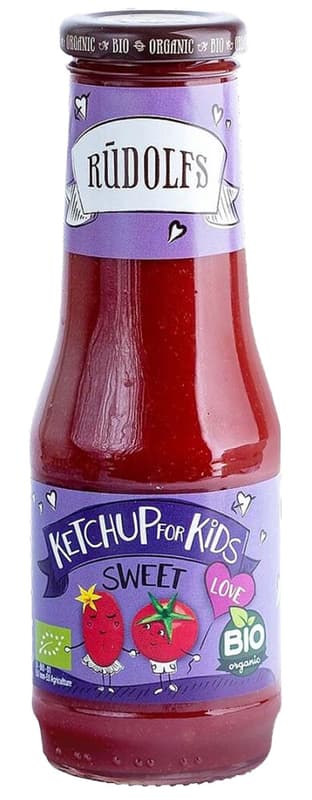 Rudolfs Organic Ketchup for kids sweet 